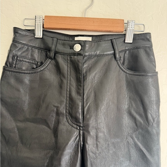 Wilfred Aritzia Melina Vegan Faux Leather High Waisted Pants Black Size 0 - Picture 3 of 9